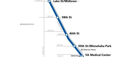 Blue line dc metro kaart