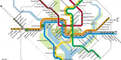 Washington metro stasie kaart
