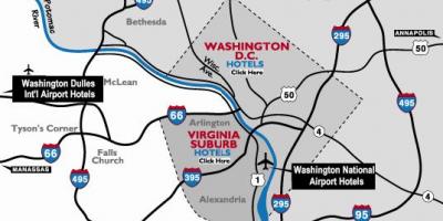 Washington dc-area lughawens kaart