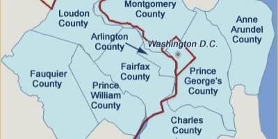 Dc-area county kaart