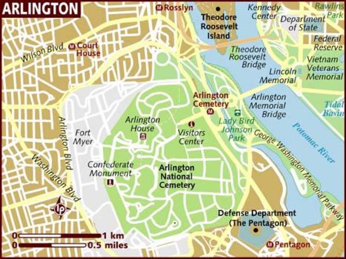 kaart van arlington washington dc