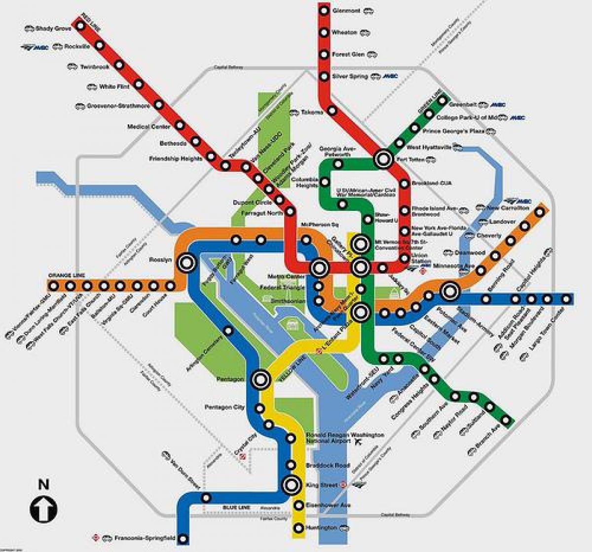 dc metro kaart beplanner