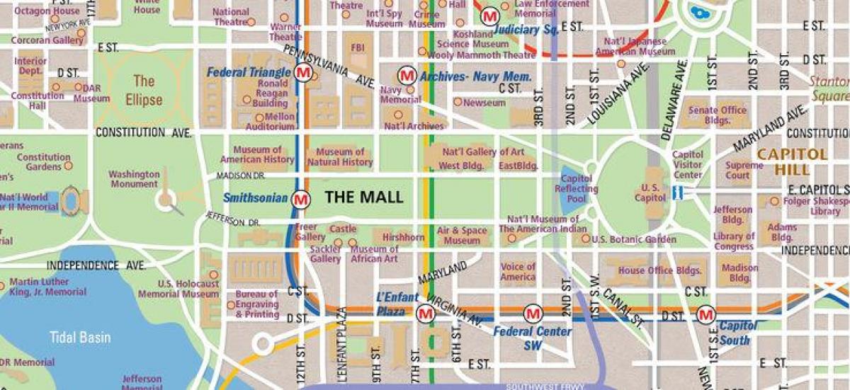 dc nasionale mall map