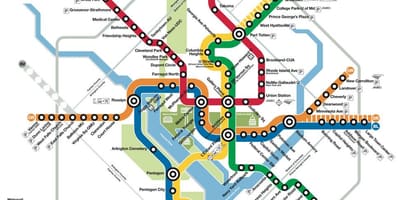 Dca metro kaart
